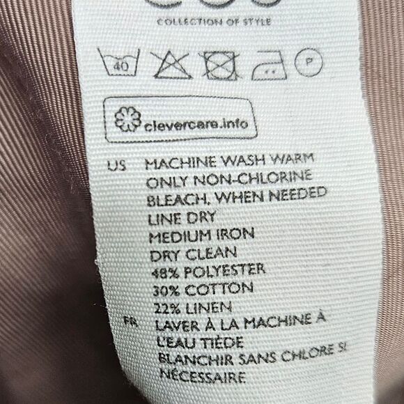 COS Collection of Style Structured Puff Long Sleeve Shift Dress in Mauve… - Picture 8 of 9